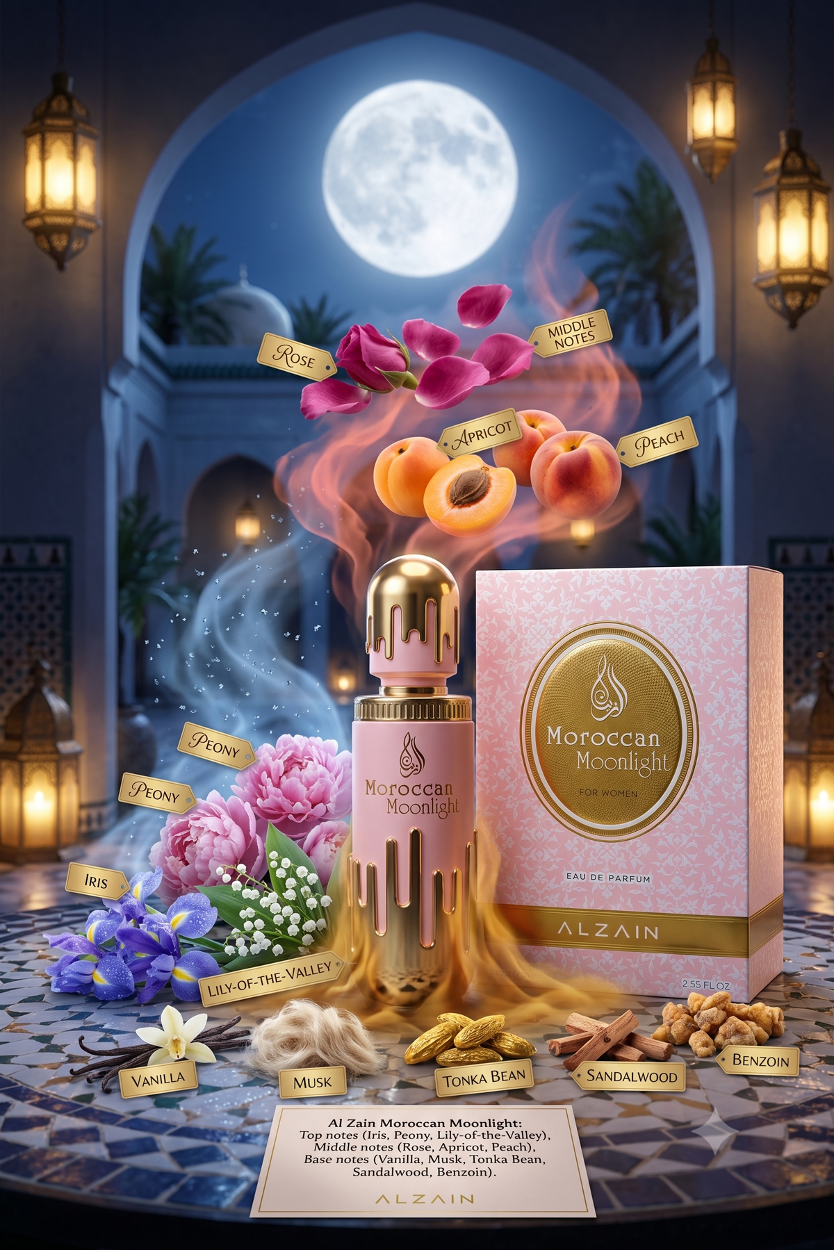 Al Zain Moroccan Moonlight Eau De Parfum 2.5FL.OZ | 75ml For Women